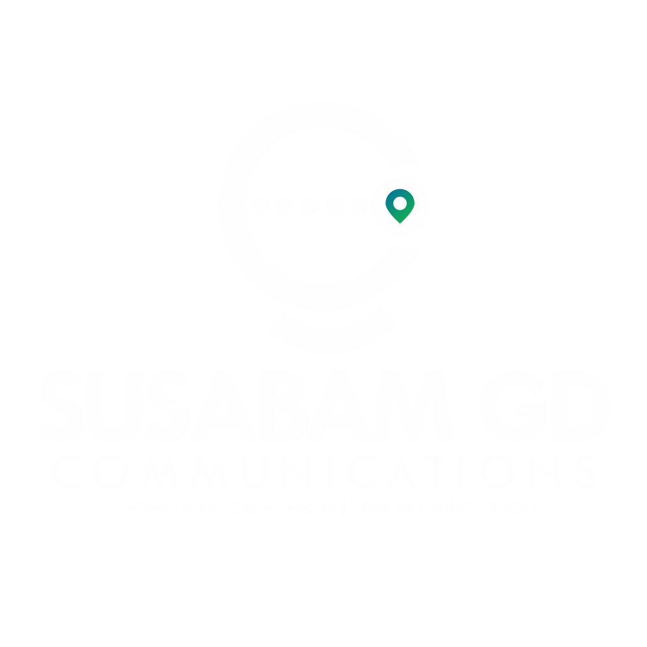 SUSABAM GD COMMUNICATIONS BRAND LOGO; SOMETHING GREAT FROM NOTHING GOOD